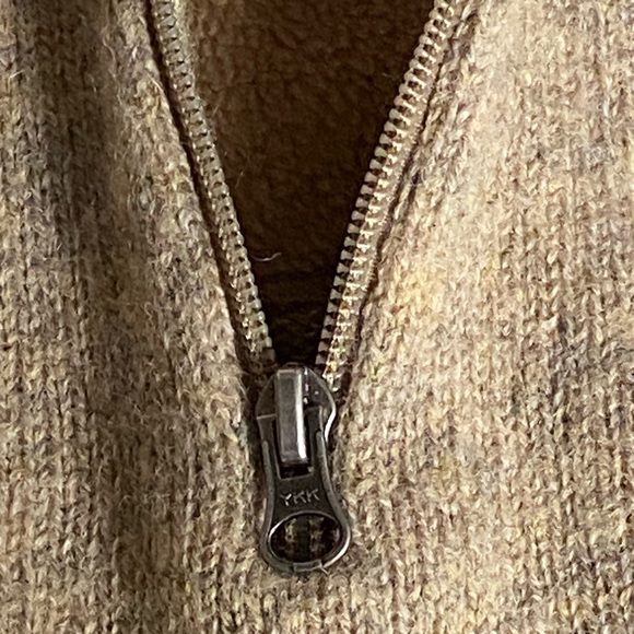 Men’s Medical Dark Wheat Woolrich Quarter Zip Wool Sweater - NWOT - Picture 3 of 7